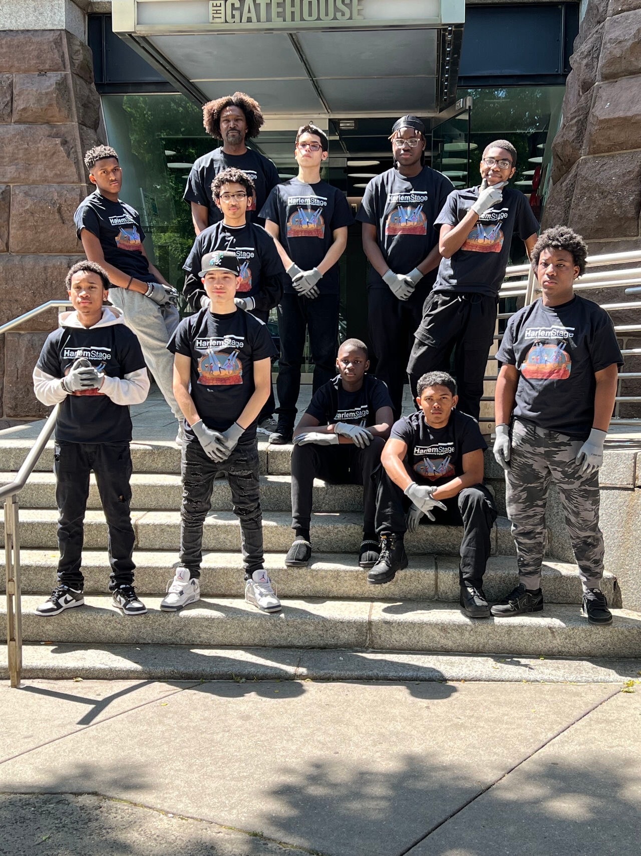 Mentoring Kings participants gathered outside The Gatehouse